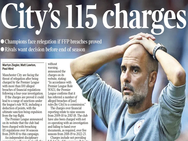 曼城115项指控大结局?专家预测或遭扣分重创